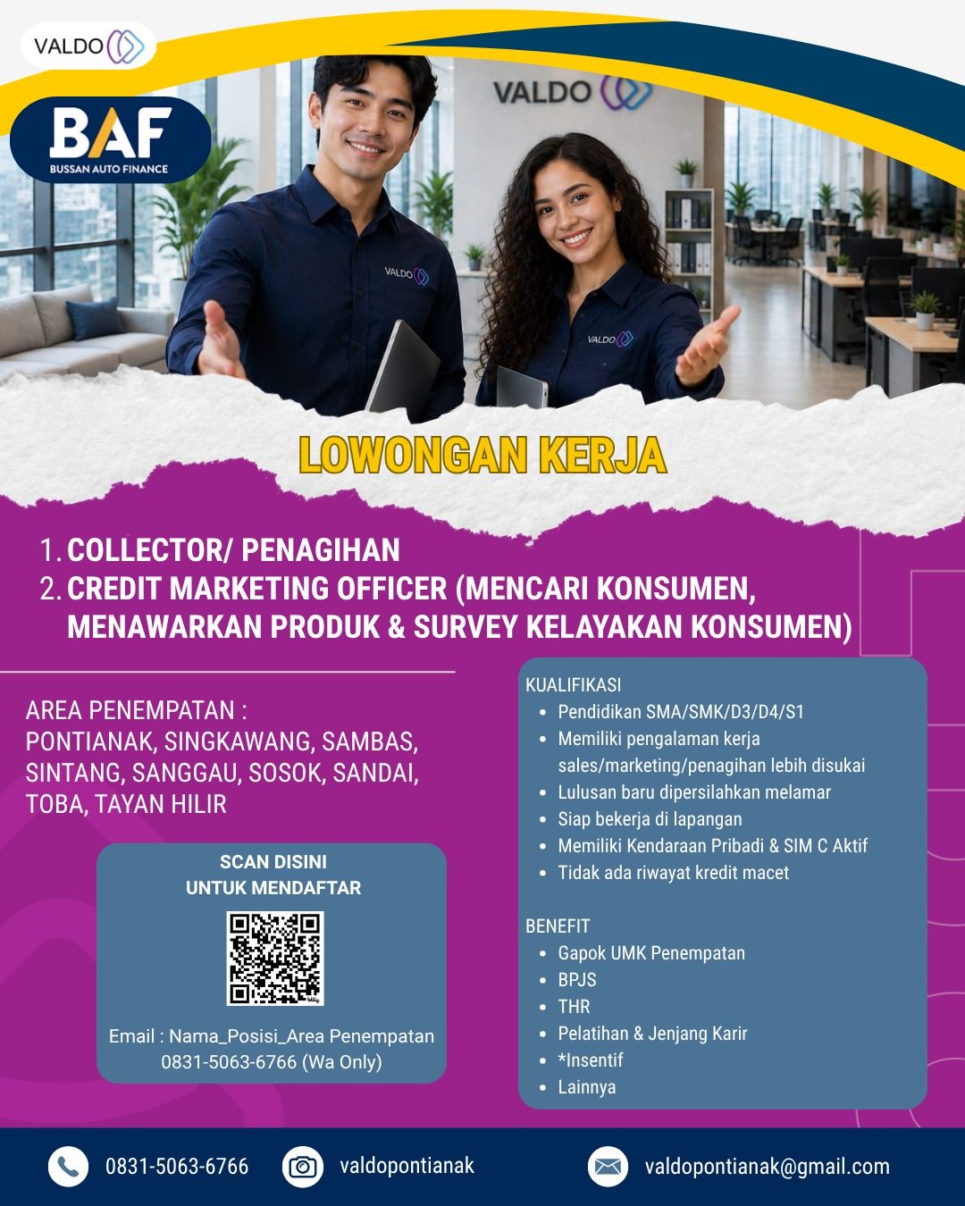 Flyer asli lowongan Credit Marketing Officer