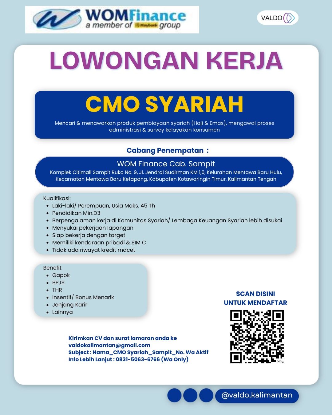 Flyer asli lowongan CMO Syariah